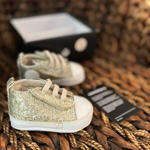 GOLD GLITTER ✨ CONVERSE CRIB SHOES
